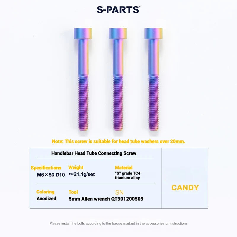 S-PARTS Cervélo S5 Titanium Bolt Kit | Full Frame Lightweight Upgrade Set | CNC TC4 Ti Bolts for Cervélo S5 - Detail 102