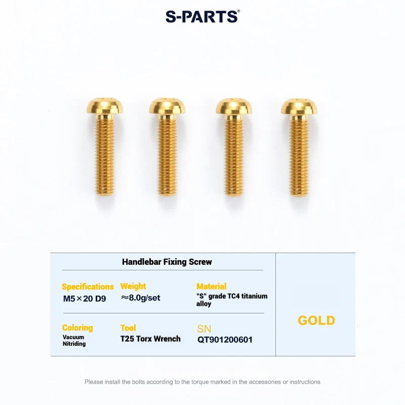 S-PARTS Cervélo S5 Titanium Bolt Kit | Full Frame Lightweight Upgrade Set | CNC TC4 Ti Bolts for Cervélo S5 - Detail 104
