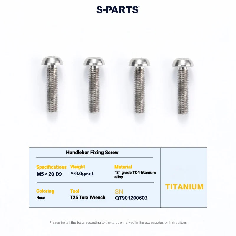 S-PARTS Cervélo S5 Titanium Bolt Kit | Full Frame Lightweight Upgrade Set | CNC TC4 Ti Bolts for Cervélo S5 - Detail 106