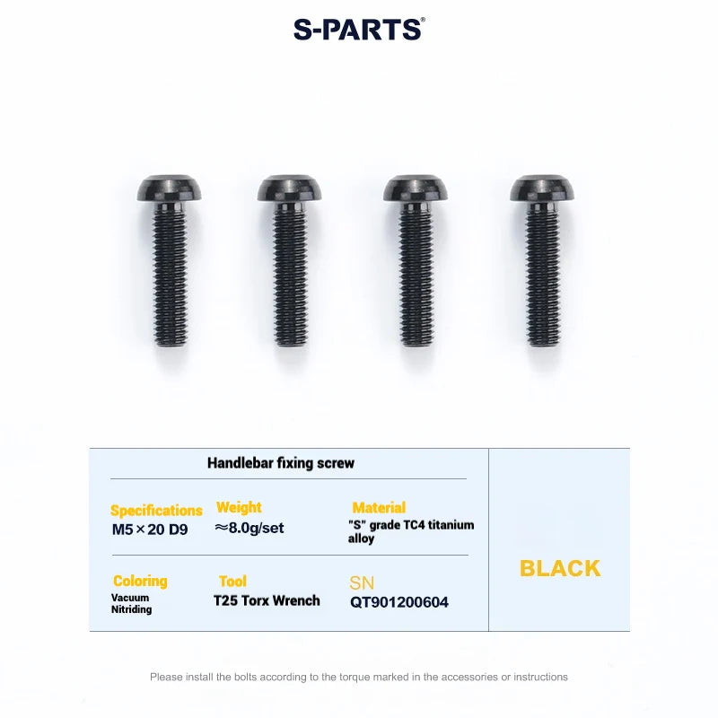 S-PARTS Cervélo S5 Titanium Bolt Kit | Full Frame Lightweight Upgrade Set | CNC TC4 Ti Bolts for Cervélo S5 - Detail 107