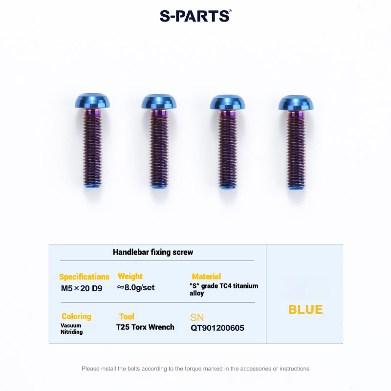 Cervélo S5 Titanium Bolt Kit – Full Frame Lightweight Upgrade Set | CNC TC4 Ti Bolts for Cervélo S5