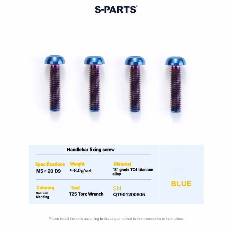 S-PARTS Cervélo S5 Titanium Bolt Kit | Full Frame Lightweight Upgrade Set | CNC TC4 Ti Bolts for Cervélo S5 - Detail 108