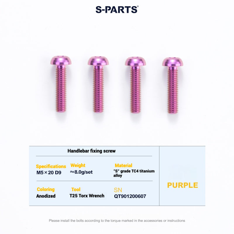 Cervélo S5 Titanium Bolt Kit – Full Frame Lightweight Upgrade Set | CNC TC4 Ti Bolts for Cervélo S5