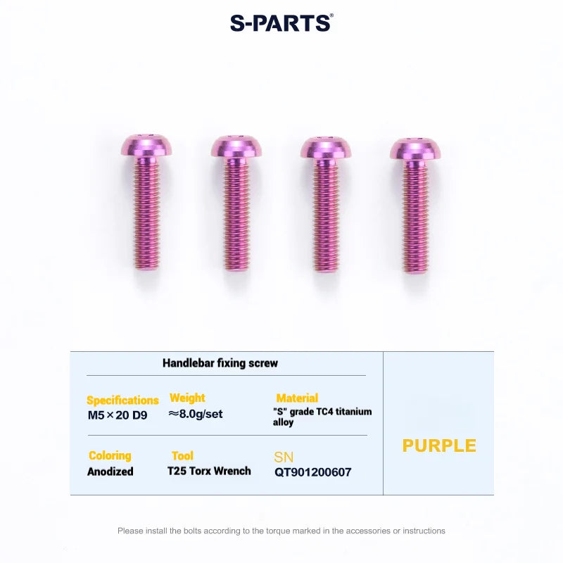 S-PARTS Cervélo S5 Titanium Bolt Kit | Full Frame Lightweight Upgrade Set | CNC TC4 Ti Bolts for Cervélo S5 - Detail 110