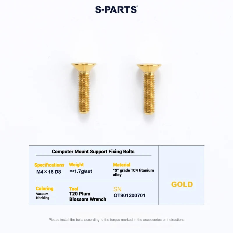 S-PARTS Cervélo S5 Titanium Bolt Kit | Full Frame Lightweight Upgrade Set | CNC TC4 Ti Bolts for Cervélo S5 - Detail 113