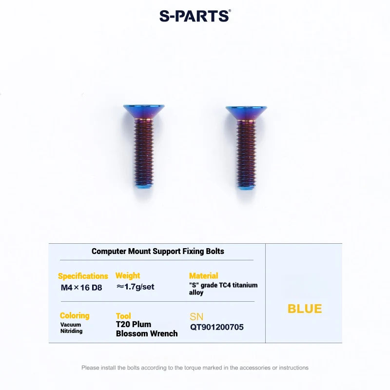 S-PARTS Cervélo S5 Titanium Bolt Kit | Full Frame Lightweight Upgrade Set | CNC TC4 Ti Bolts for Cervélo S5 - Detail 117