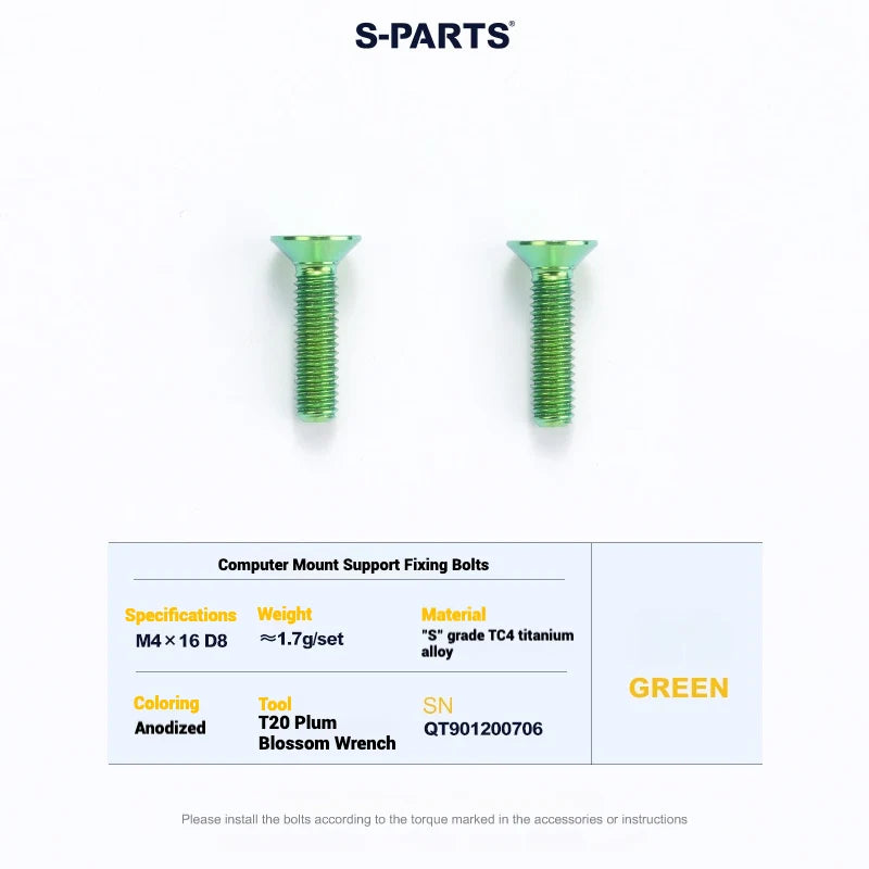 S-PARTS Cervélo S5 Titanium Bolt Kit | Full Frame Lightweight Upgrade Set | CNC TC4 Ti Bolts for Cervélo S5 - Detail 118