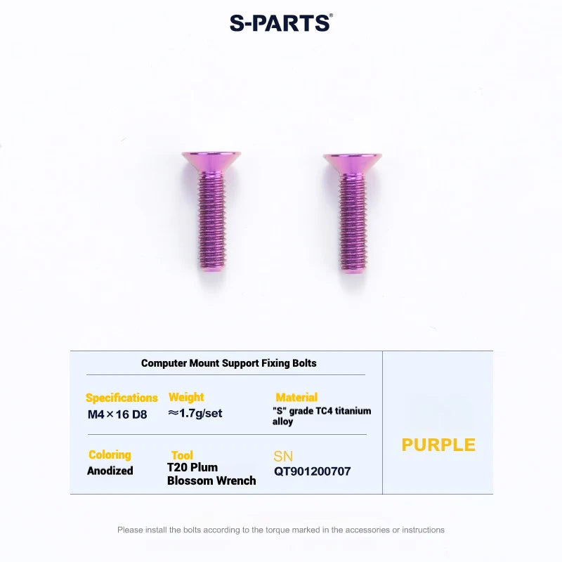 S-PARTS Cervélo S5 Titanium Bolt Kit | Full Frame Lightweight Upgrade Set | CNC TC4 Ti Bolts for Cervélo S5 - Detail 119