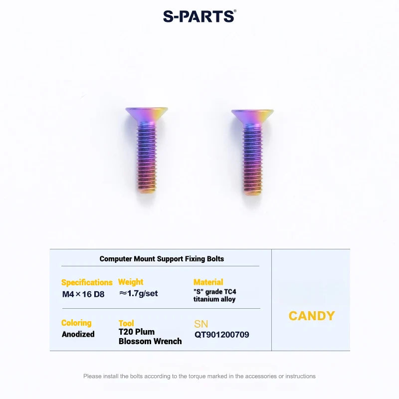 S-PARTS Cervélo S5 Titanium Bolt Kit | Full Frame Lightweight Upgrade Set | CNC TC4 Ti Bolts for Cervélo S5 - Detail 120