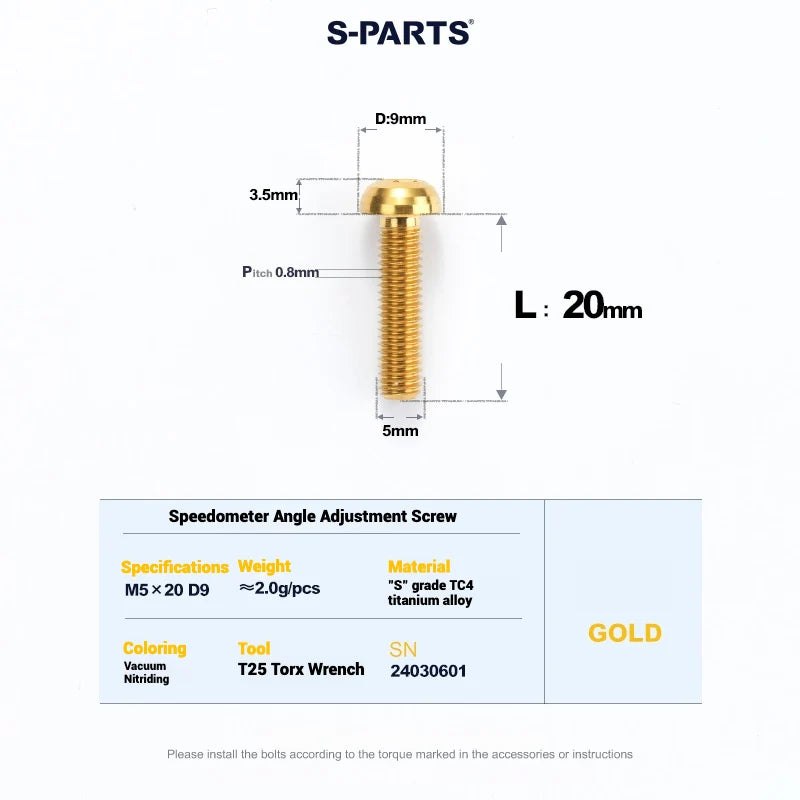 S-PARTS Cervélo S5 Titanium Bolt Kit | Full Frame Lightweight Upgrade Set | CNC TC4 Ti Bolts for Cervélo S5 - Detail 122
