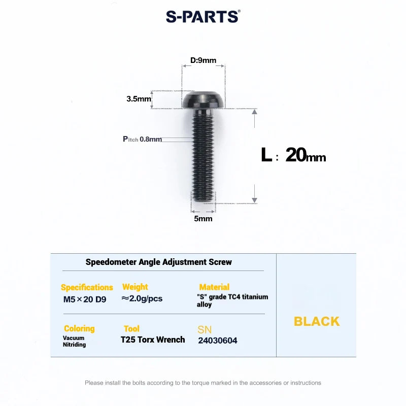 S-PARTS Cervélo S5 Titanium Bolt Kit | Full Frame Lightweight Upgrade Set | CNC TC4 Ti Bolts for Cervélo S5 - Detail 125