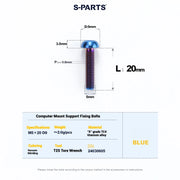 S-PARTS Cervélo S5 Titanium Bolt Kit | Full Frame Lightweight Upgrade Set | CNC TC4 Ti Bolts for Cervélo S5 - Detail 126
