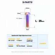S-PARTS Cervélo S5 Titanium Bolt Kit | Full Frame Lightweight Upgrade Set | CNC TC4 Ti Bolts for Cervélo S5 - Detail 129