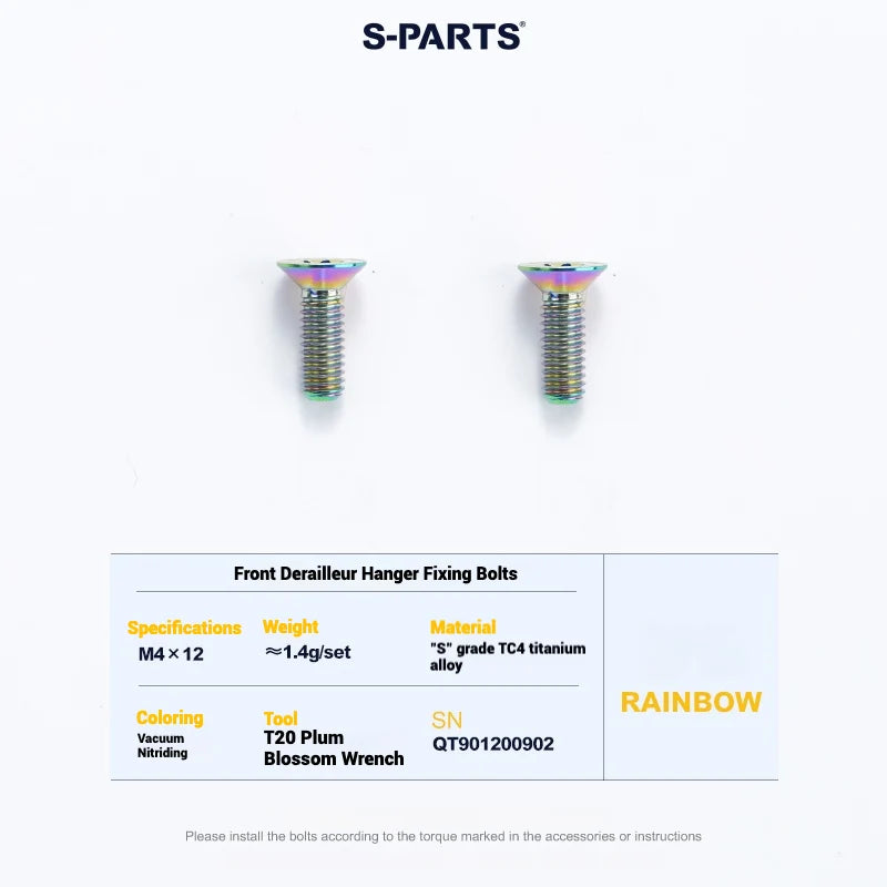 S-PARTS Cervélo S5 Titanium Bolt Kit | Full Frame Lightweight Upgrade Set | CNC TC4 Ti Bolts for Cervélo S5 - Detail 14