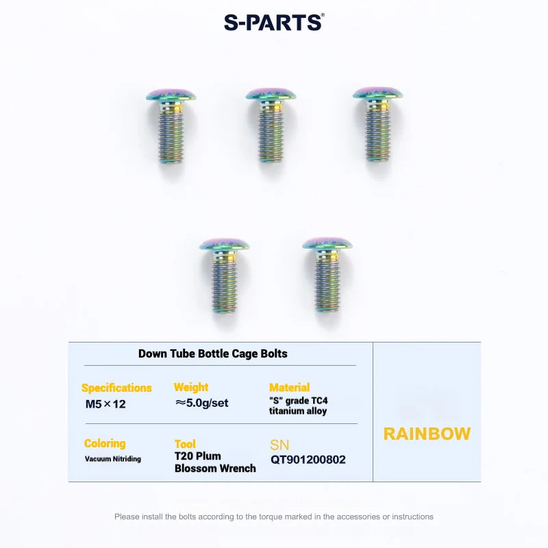 S-PARTS Cervélo S5 Titanium Bolt Kit | Full Frame Lightweight Upgrade Set | CNC TC4 Ti Bolts for Cervélo S5 - Detail 140