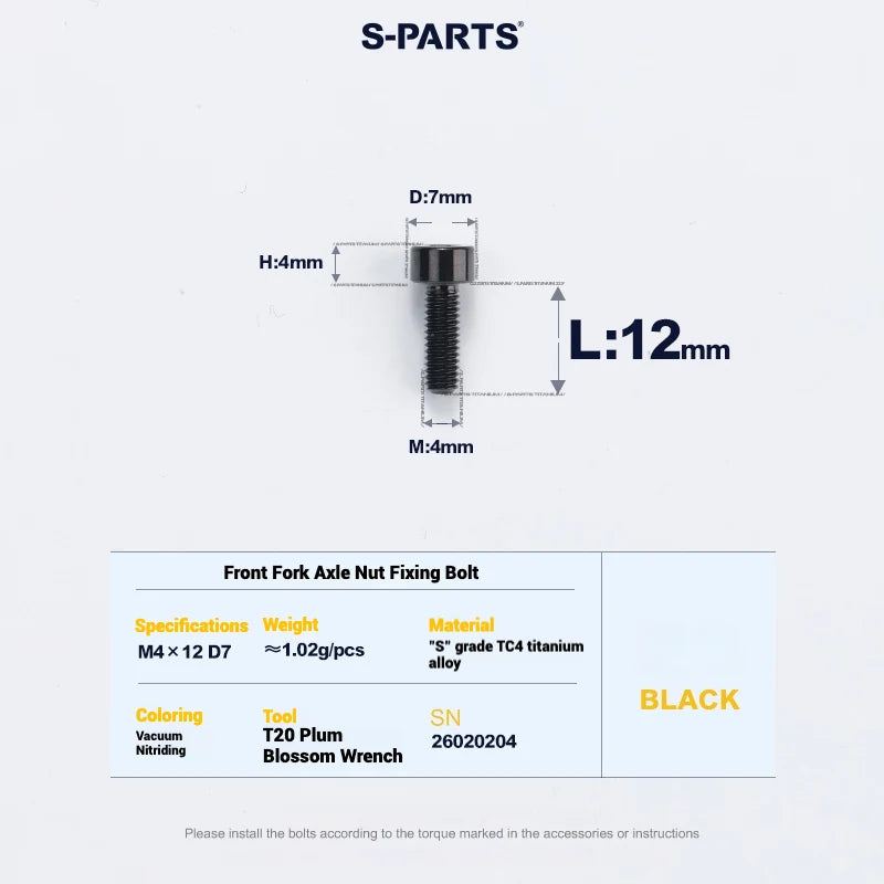 S-PARTS Cervélo S5 Titanium Bolt Kit | Full Frame Lightweight Upgrade Set | CNC TC4 Ti Bolts for Cervélo S5 - Detail 15