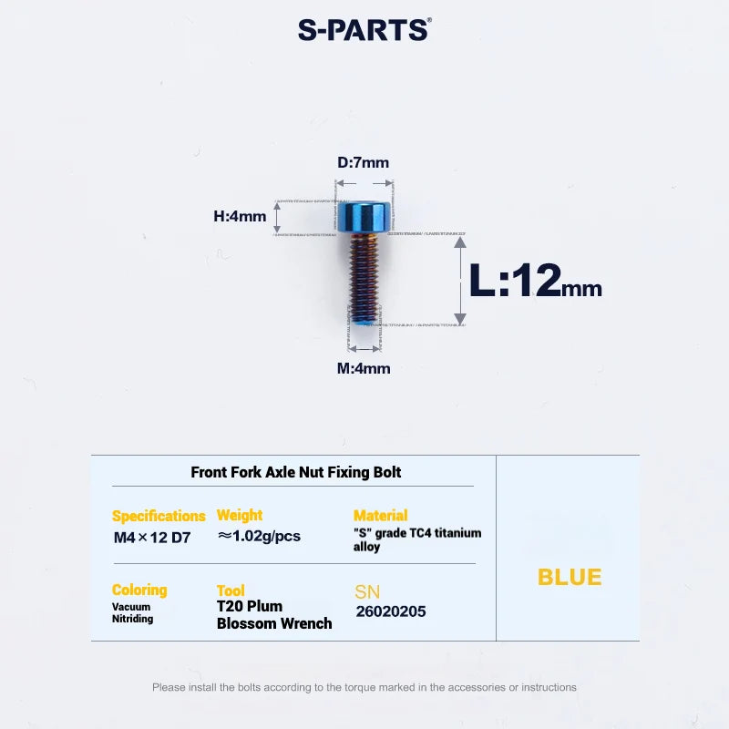 S-PARTS Cervélo S5 Titanium Bolt Kit | Full Frame Lightweight Upgrade Set | CNC TC4 Ti Bolts for Cervélo S5 - Detail 17