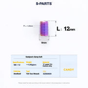 S-PARTS Cervélo S5 Titanium Bolt Kit | Full Frame Lightweight Upgrade Set | CNC TC4 Ti Bolts for Cervélo S5 - Detail 41