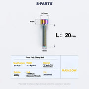 S-PARTS Cervélo S5 Titanium Bolt Kit | Full Frame Lightweight Upgrade Set | CNC TC4 Ti Bolts for Cervélo S5 - Detail 47