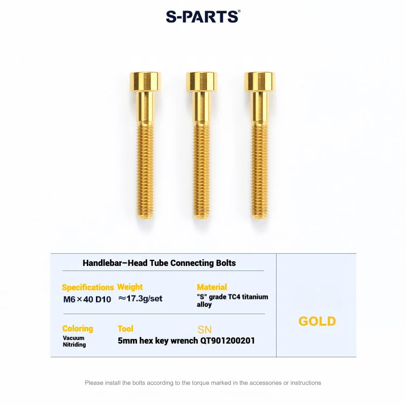 S-PARTS Cervélo S5 Titanium Bolt Kit | Full Frame Lightweight Upgrade Set | CNC TC4 Ti Bolts for Cervélo S5 - Detail 63