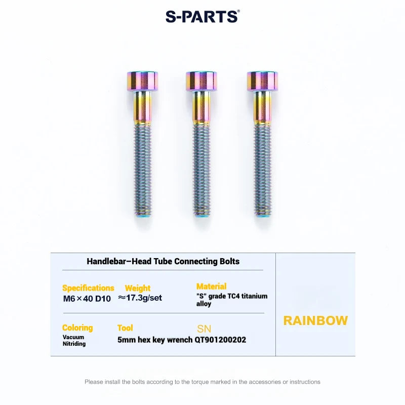 S-PARTS Cervélo S5 Titanium Bolt Kit | Full Frame Lightweight Upgrade Set | CNC TC4 Ti Bolts for Cervélo S5 - Detail 65