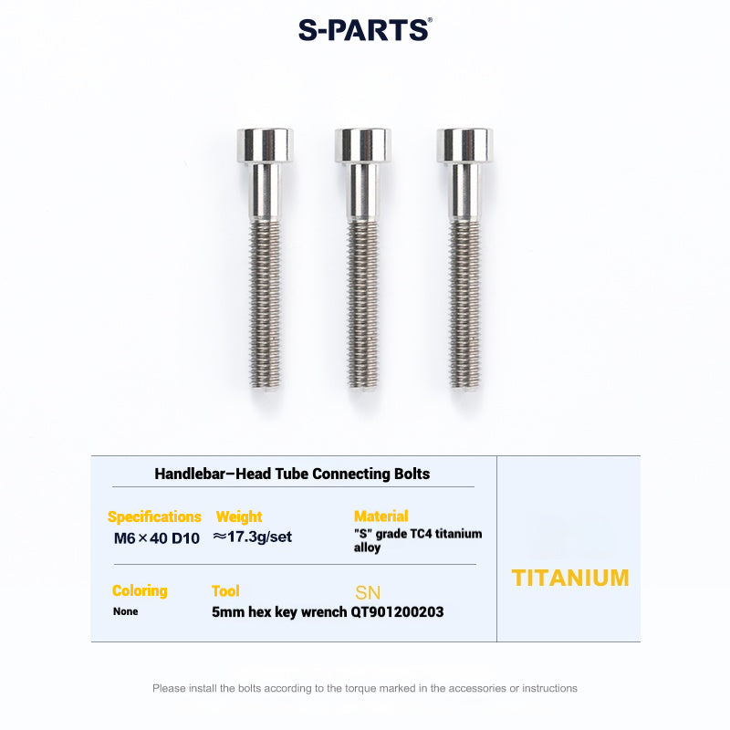 Cervélo S5 Titanium Bolt Kit – Full Frame Lightweight Upgrade Set | CNC TC4 Ti Bolts for Cervélo S5