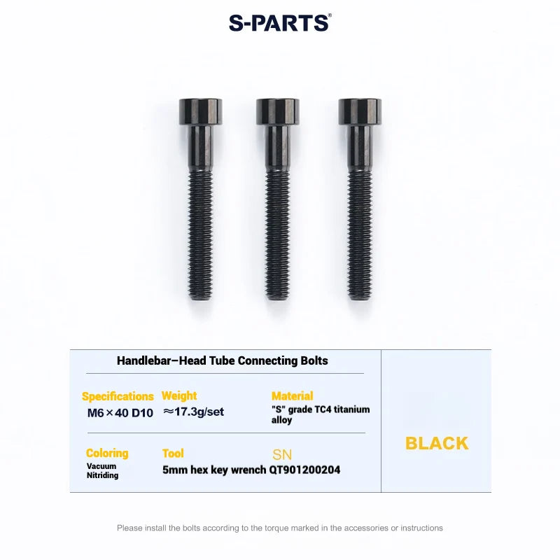 S-PARTS Cervélo S5 Titanium Bolt Kit | Full Frame Lightweight Upgrade Set | CNC TC4 Ti Bolts for Cervélo S5 - Detail 69