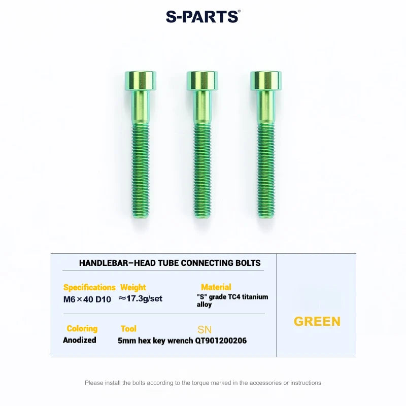 S-PARTS Cervélo S5 Titanium Bolt Kit | Full Frame Lightweight Upgrade Set | CNC TC4 Ti Bolts for Cervélo S5 - Detail 73