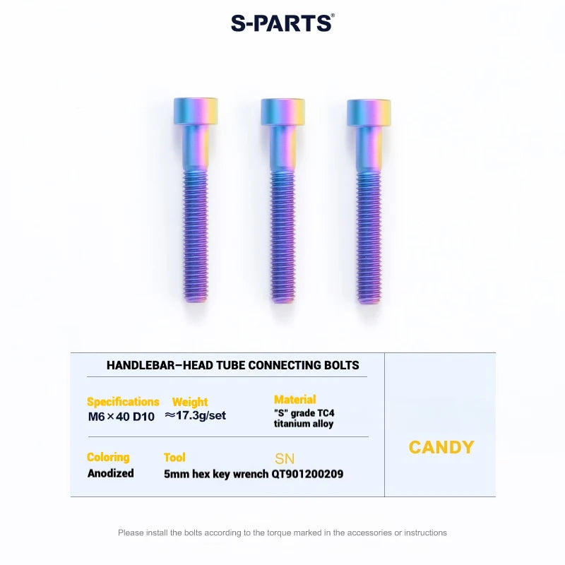 S-PARTS Cervélo S5 Titanium Bolt Kit | Full Frame Lightweight Upgrade Set | CNC TC4 Ti Bolts for Cervélo S5 - Detail 77