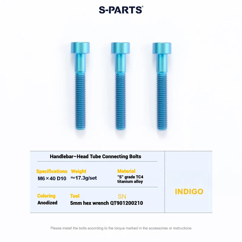 S-PARTS Cervélo S5 Titanium Bolt Kit | Full Frame Lightweight Upgrade Set | CNC TC4 Ti Bolts for Cervélo S5 - Detail 79