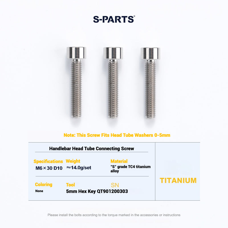 Cervélo S5 Titanium Bolt Kit – Full Frame Lightweight Upgrade Set | CNC TC4 Ti Bolts for Cervélo S5