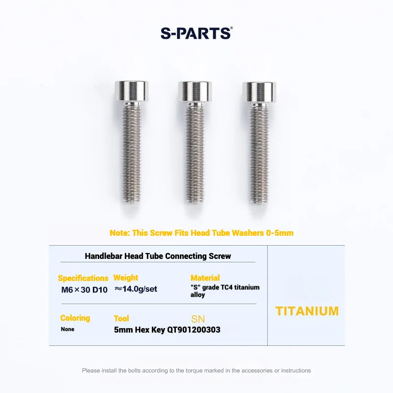 S-PARTS Cervélo S5 Titanium Bolt Kit | Full Frame Lightweight Upgrade Set | CNC TC4 Ti Bolts for Cervélo S5 - Detail 82