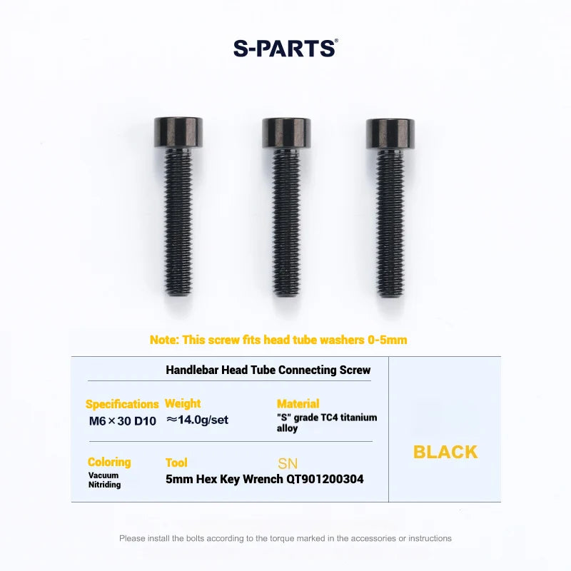 S-PARTS Cervélo S5 Titanium Bolt Kit | Full Frame Lightweight Upgrade Set | CNC TC4 Ti Bolts for Cervélo S5 - Detail 83