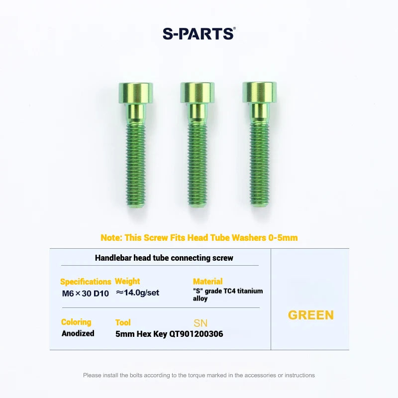 S-PARTS Cervélo S5 Titanium Bolt Kit | Full Frame Lightweight Upgrade Set | CNC TC4 Ti Bolts for Cervélo S5 - Detail 85