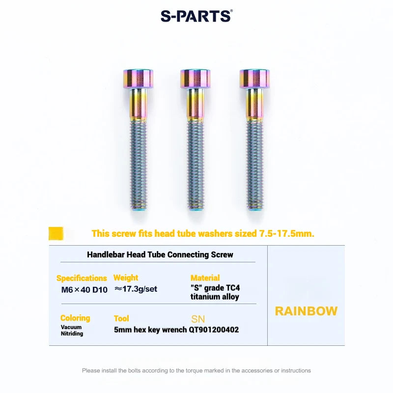 S-PARTS Cervélo S5 Titanium Bolt Kit | Full Frame Lightweight Upgrade Set | CNC TC4 Ti Bolts for Cervélo S5 - Detail 87