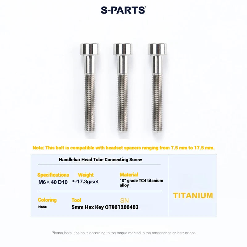 S-PARTS Cervélo S5 Titanium Bolt Kit | Full Frame Lightweight Upgrade Set | CNC TC4 Ti Bolts for Cervélo S5 - Detail 88