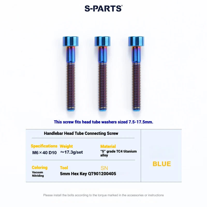 S-PARTS Cervélo S5 Titanium Bolt Kit | Full Frame Lightweight Upgrade Set | CNC TC4 Ti Bolts for Cervélo S5 - Detail 90