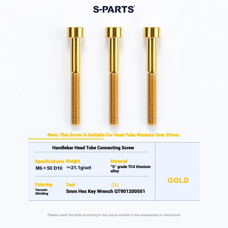 S-PARTS Cervélo S5 Titanium Bolt Kit | Full Frame Lightweight Upgrade Set | CNC TC4 Ti Bolts for Cervélo S5 - Detail 95