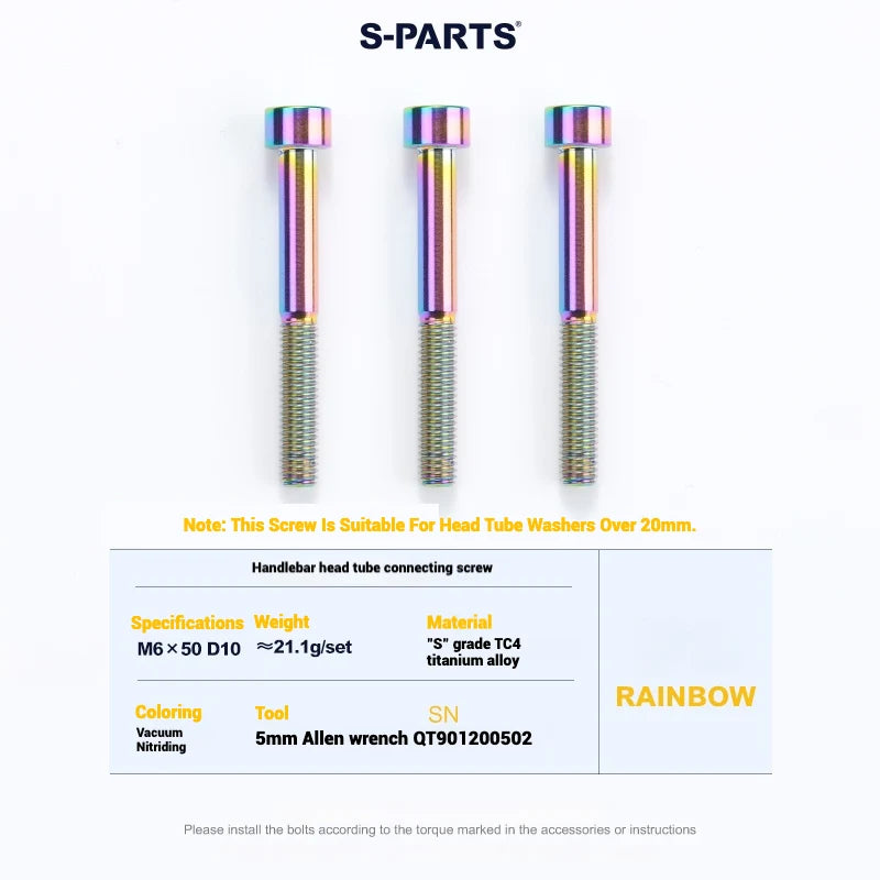 S-PARTS Cervélo S5 Titanium Bolt Kit | Full Frame Lightweight Upgrade Set | CNC TC4 Ti Bolts for Cervélo S5 - Detail 96