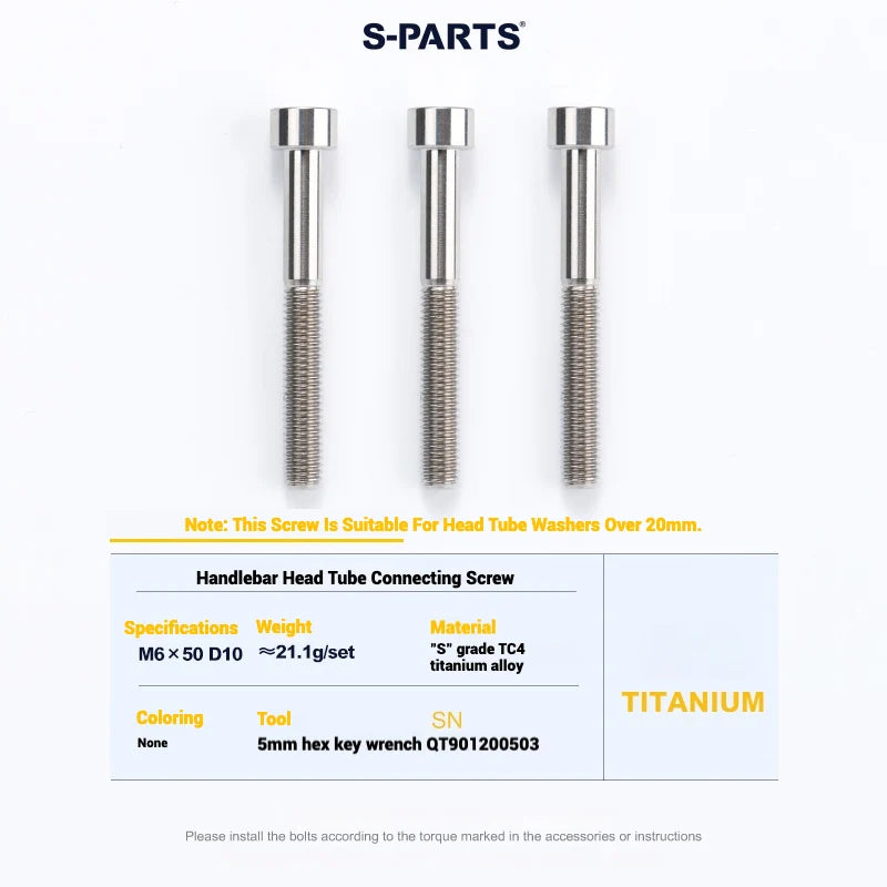 S-PARTS Cervélo S5 Titanium Bolt Kit | Full Frame Lightweight Upgrade Set | CNC TC4 Ti Bolts for Cervélo S5 - Detail 97