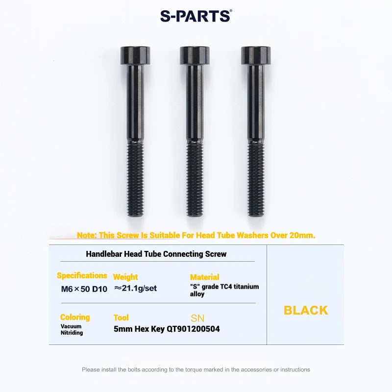 S-PARTS Cervélo S5 Titanium Bolt Kit | Full Frame Lightweight Upgrade Set | CNC TC4 Ti Bolts for Cervélo S5 - Detail 98