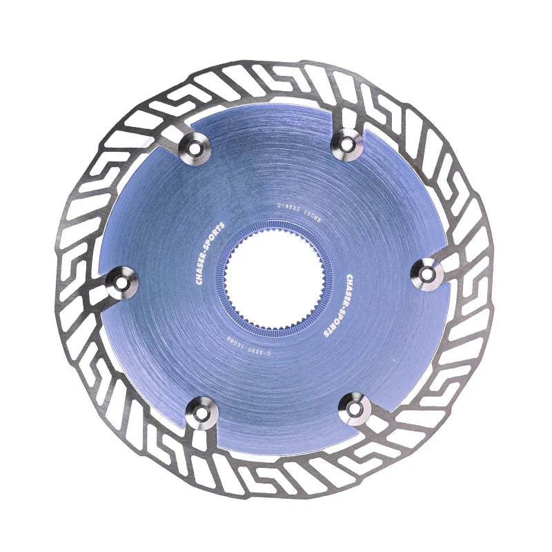 Chaser 0-AERO Center Lock Disc Brake Rotor 140mm / 160mm Blue