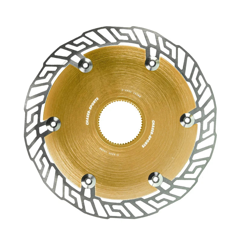 Chaser 0-AERO Center Lock Disc Brake Rotor 140mm / 160mm Gold