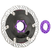 Chaser O-AERO Carbon Center Lock Disc Brake Rotor 140mm / 160mm Purple