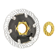 Chaser O-AERO Carbon Center Lock Disc Brake Rotor 140mm / 160mm Gold