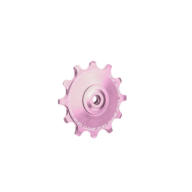 Chaser-Sports 12T Ceramic Rear Derailleur Pulley Wheel – 10.2g – Compatible with Shimano / SRAM — Pink / Rune 12T-1PCS