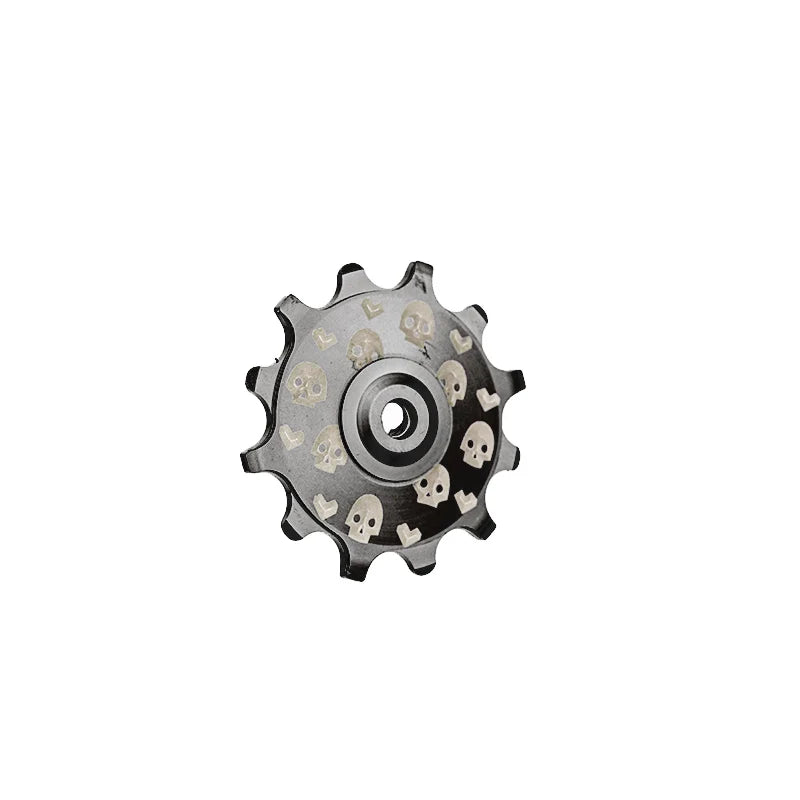 Chaser-Sports 12T Ceramic Rear Derailleur Pulley Wheel – 10.2g – Compatible with Shimano / SRAM — Black / Venom 12T-1PCS