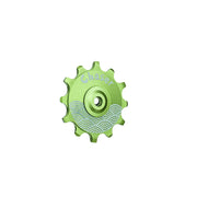 Chaser-Sports 12T Ceramic Rear Derailleur Pulley Wheel – 10.2g – Compatible with Shimano / SRAM — Green / Wave 12T-1PCS