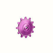 Chaser-Sports 12T Ceramic Rear Derailleur Pulley Wheel – 10.2g – Compatible with Shimano / SRAM — Purple / Rune 12T-1PCS
