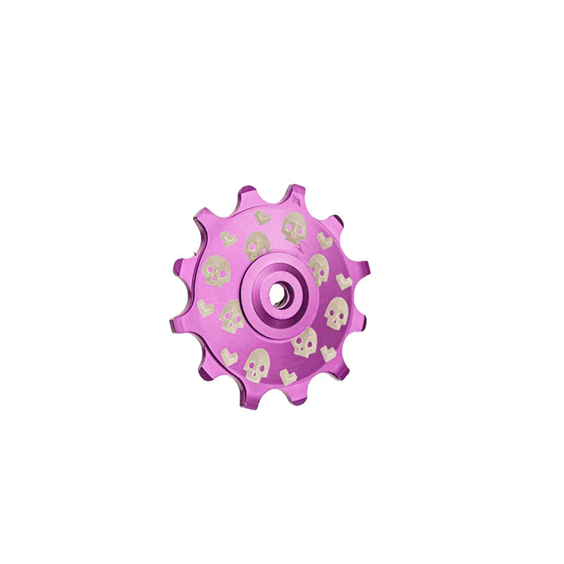 Chaser-Sports 12T Ceramic Rear Derailleur Pulley Wheel – 10.2g – Compatible with Shimano / SRAM — Purple / Venom 12T-1PCS